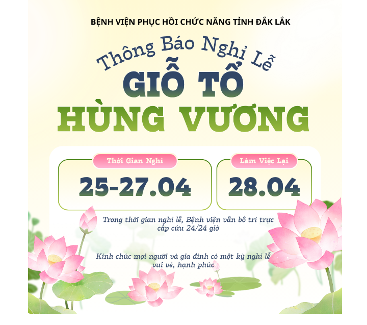 THÔNG BÁO LỊCH NGHỈ LỄ GIỖ TỔ HÙNG VƯƠNG